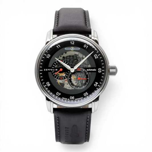 Zeppelin Herren-Automatikuhr New Captain's Line Schwarz.