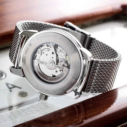 Zeppelin Herren-Armbanduhr Automatik New Captain's Line Silber.