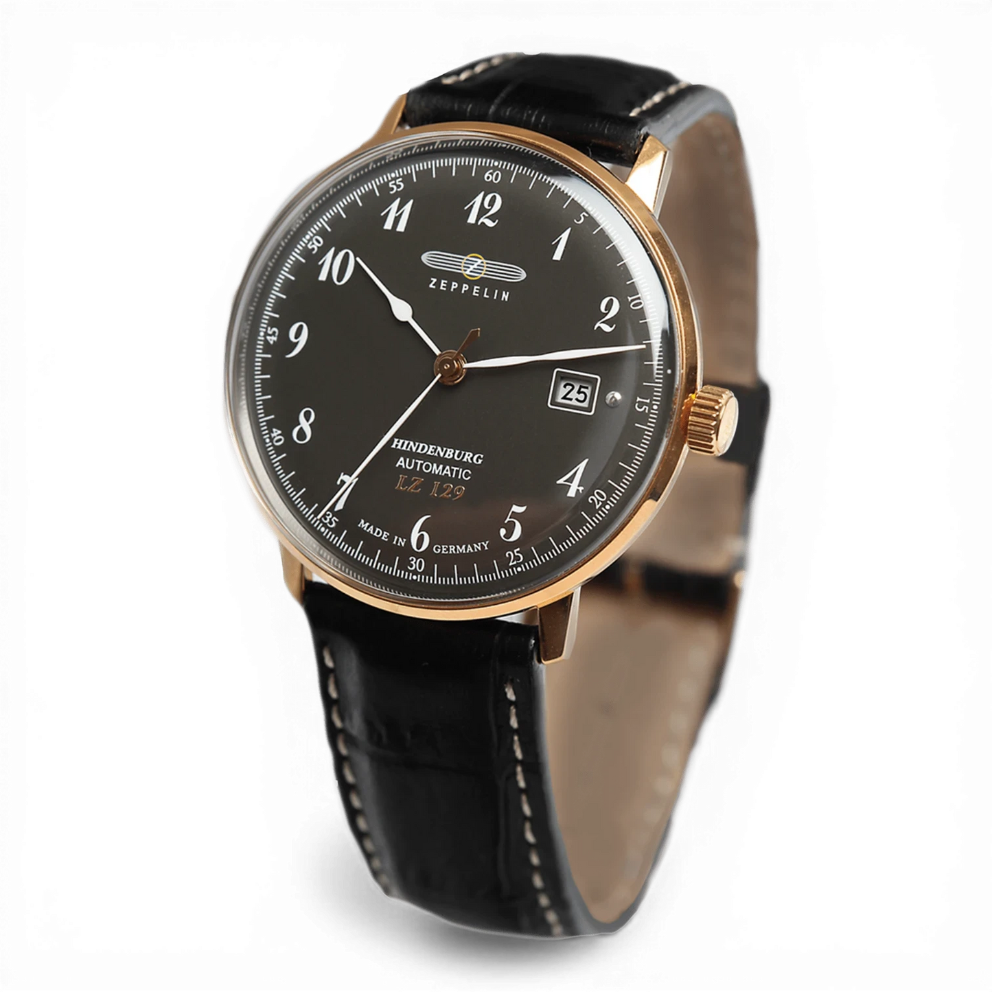 Zeppelin 7068-2 Herrenuhr klassisch Automatik Seite Bendixen-Braun – Dein Uhrenladen Augsburg Uhren